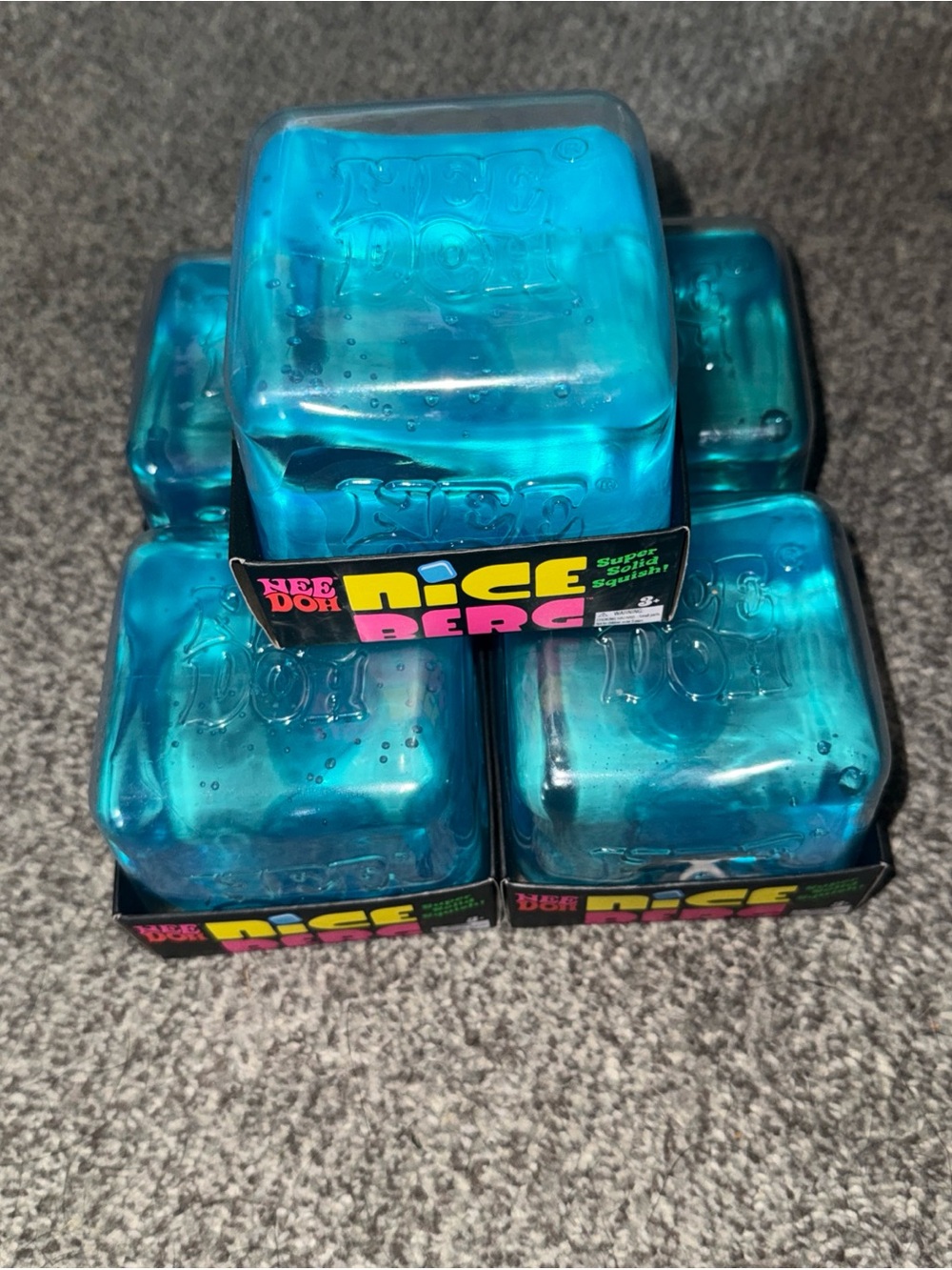 NEEDOH Nice Berg Blue Clear Cube Fidget Toy